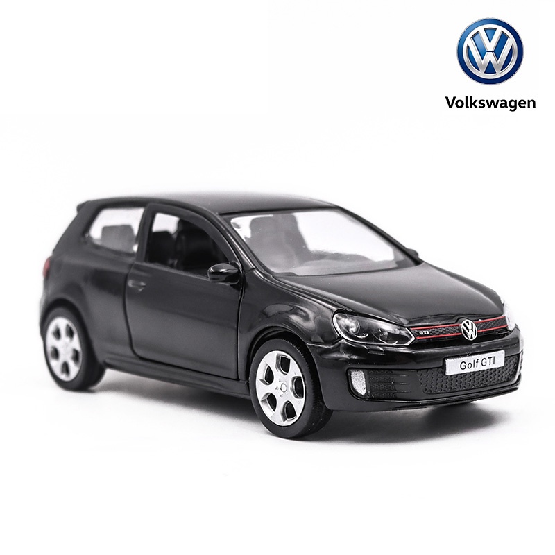 Rmz City Volkswagen Golf GTI 5Inch Diecast Model Collectible Series Vehicle with Opening Doors & Pullback Action Black main image 0