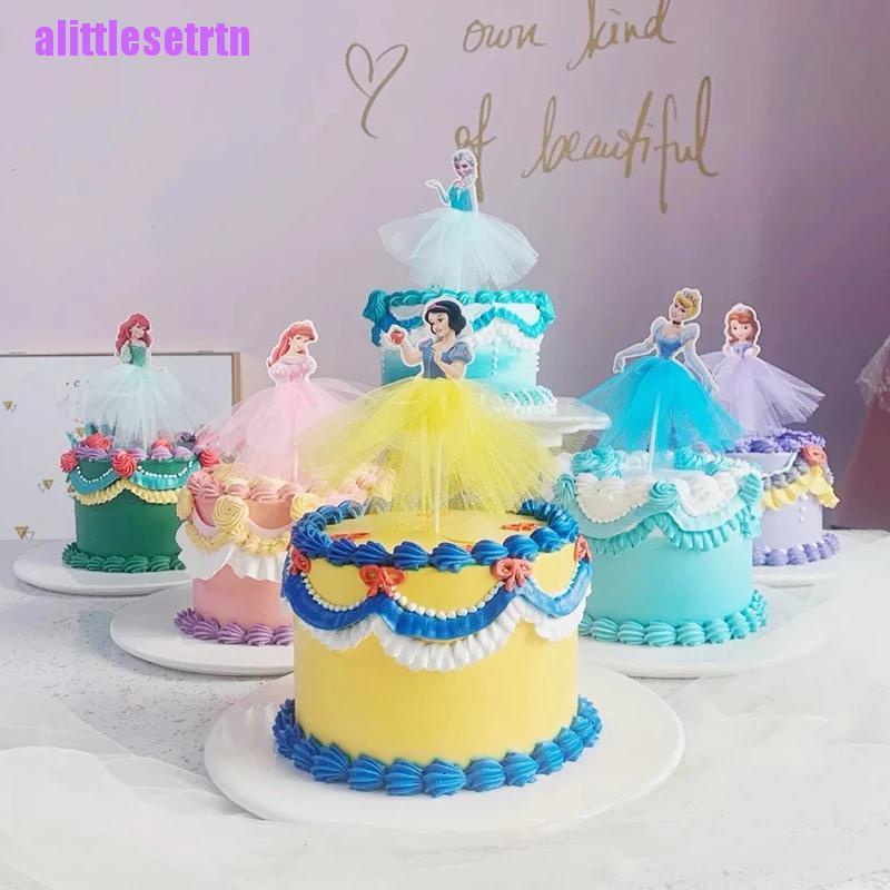 Decoración Para tarta con temática de Frozen, decoración para fiesta de  cumpleaños, Bandera de princesa Anna