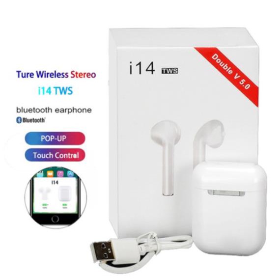 I14 Mini aud fonos Tws inal mbricos Bluetooth binaurales cargador