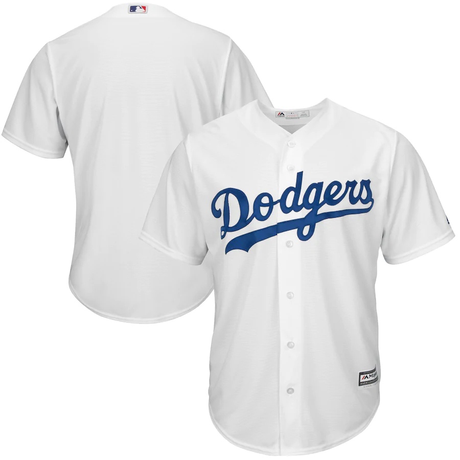 Polera De Béisbol Para Hombre Los Angeles Dodgers Blanco Azul Gris