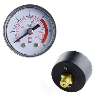 Manómetro de presión de agua para el hogar, medidor de presión hidráulica  para el hogar, medidor de tanque de aceite, manómetro mecánico de 1/8