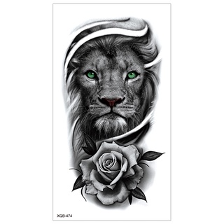 León Tigre Tatuajes Temporales Para Hombres Niños Realista Tatuaje Pegatina  Cruz Negra Brújula Tatoos | Shopee Chile