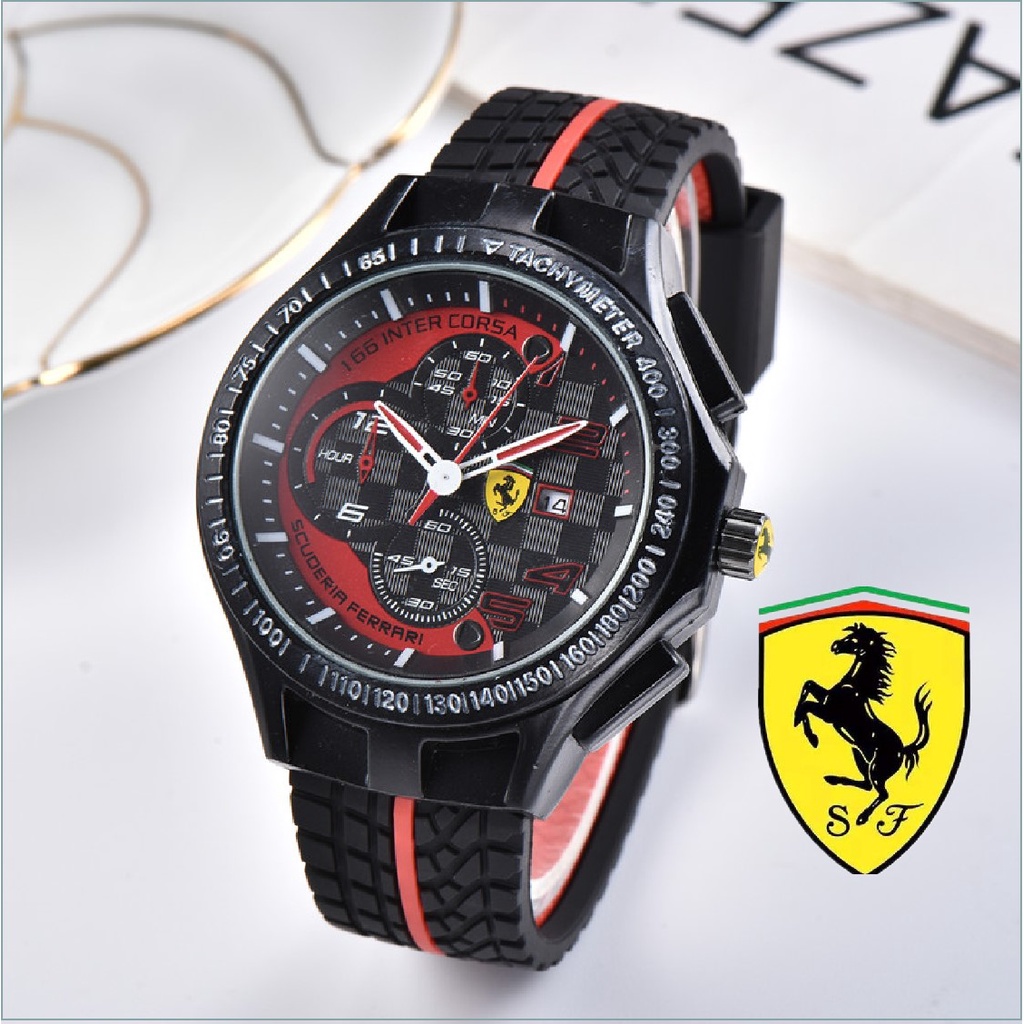 FERRARI REDREV Series-Reloj De Cuarzo Deportivo De Lujo Para Hombre , Sin  Sexo , Silicona Impermeable | Shopee Chile