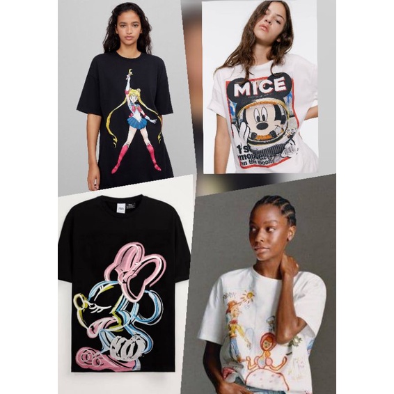 Polera Disney ZARA MICKEY x BAMBI whyn Shopee Chile