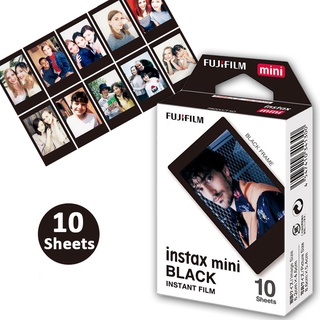 10/20 Hojas Fujifilm Papel Fotográfico Instax Mini Película Instantánea  Negro Marco Macaron Arco Iris Para 11 9 8 7s 70 25 50 90 SP-2 Impresora  Fotográfica