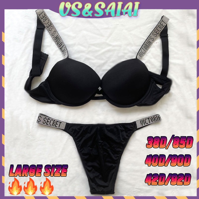 Victoria Secret Ropa Interior De Las Mujeres Push Up Sujetador Bragas 2  Conjunto De Talla Grande Sin Costuras Lencería