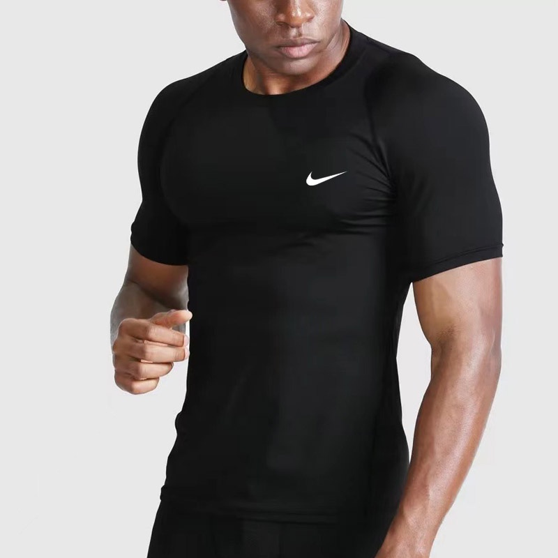 Poleras De Compresion Hombre Compresión Polera Deportiva Negra