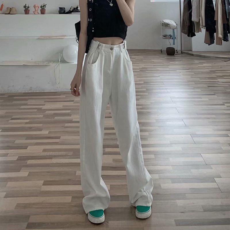 Pantalon blanco ancho discount mujer