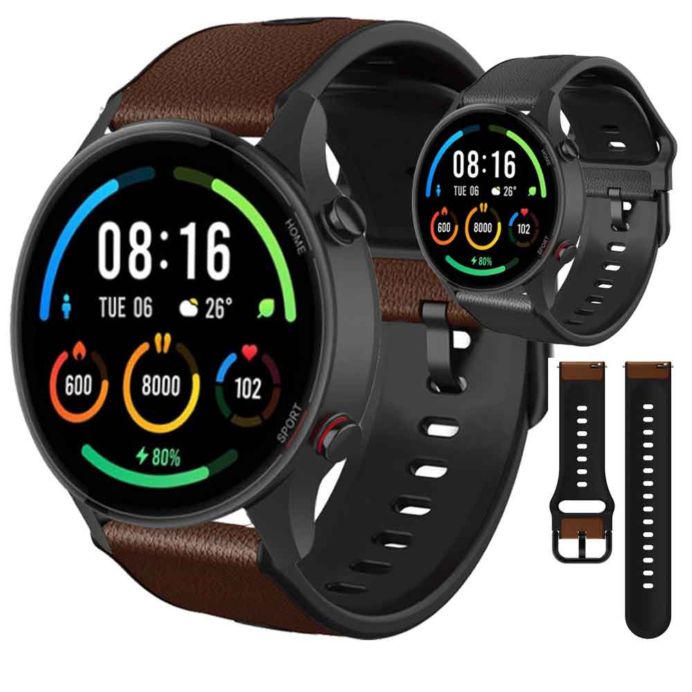 Correa De Cuero De 22 Mm Para Xiaomi MI Watch Versión Global Pulsera  Deportiva De Repuesto Para S1 Active