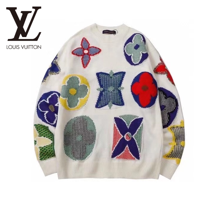 Louis Vuitton Hombres Suéter Clásico Monograma Floral Cuello