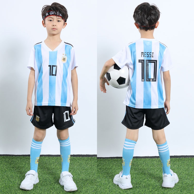 Camiseta De Futbol Del Mundo 2017 Camiseta De Futbol De Los Ninos Argentina Uniforme No. Camiseta De Competicion Messi Trobe Camiseta De Futbol Para Ninos Traje Deportivo Camiseta De La Copa Del