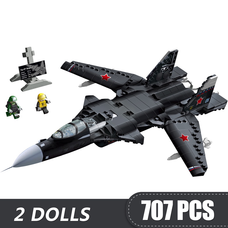 707PCS Bloques De Construcción Ladrillos Compatibles Lego SU-47 Avión Modelo Militar Conjuntos Juguetes Para Niñas Niños | Shopee Chile
