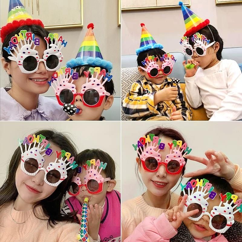 (¡VIRAL!) Gafas de fiesta de feliz cumpleaños divertidas creativas para  niños