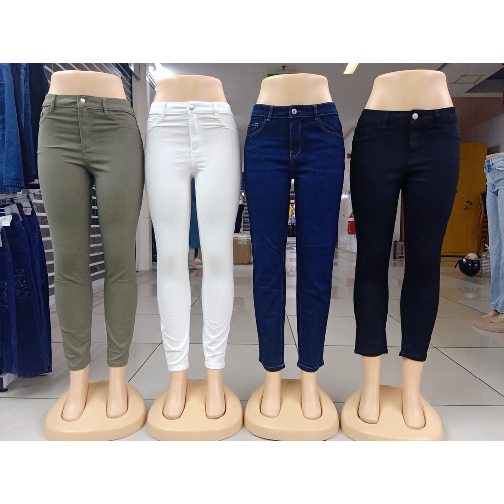 ganale moda mujeres jeans cintura baja cadera levantamiento rasgado  agujeros flaco denim lápiz pantalones pantalones para el trabajo
