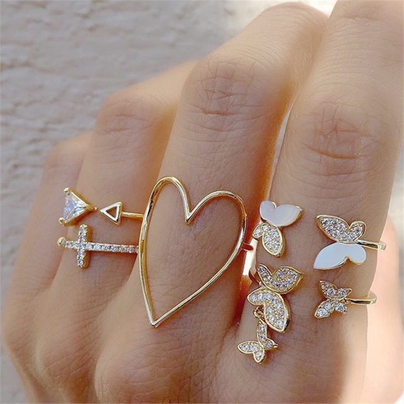 Anillos en forma online de mariposa