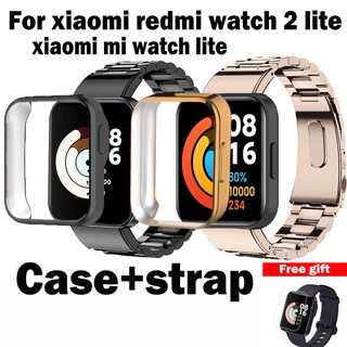Correa milanesa para Xiaomi Mi Watch Lite, reloj inteligente con marco de  Metal, funda protectora, pulsera, correa de reloj para Redmi Watch 2 Lite