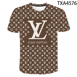 Nueva Moda Manga Corta Impreso Louis Vuitton Camisetas Hombres