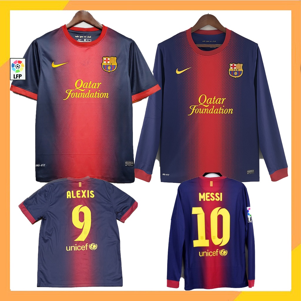 Barcelona 2012 2013 Camiseta De Futbol Local MESSI ALEXIS Retro Con Parche La Liga Shopee Chile