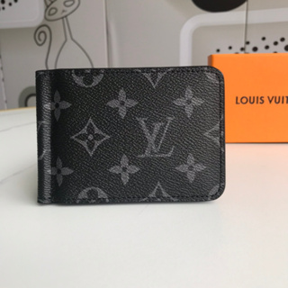  Louis Vuitton Cartera delgada para hombre Monogram