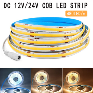 Tira de luces LED COB DC24V, cinta de luz Flexible de alta densidad,  384LED, 5m, 3000K, 4000K, 6000K, Cinta Lineal regulable - AliExpress