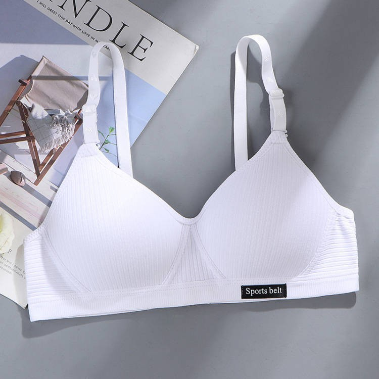 Brasier De Algodón Inalámbrico 3/4 Taza Delgada Ropa Interior Femenina