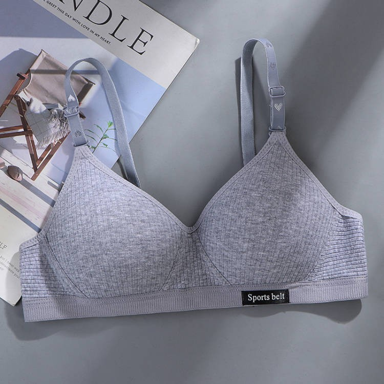 Brasier De Algodón Inalámbrico 3/4 Taza Delgada Ropa Interior Femenina