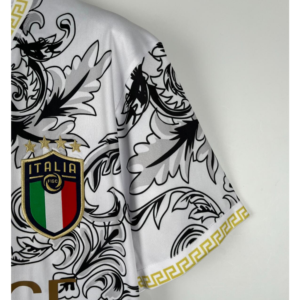 23/24 Italia Versace Camiseta De Fútbol Blanca Edición Especial