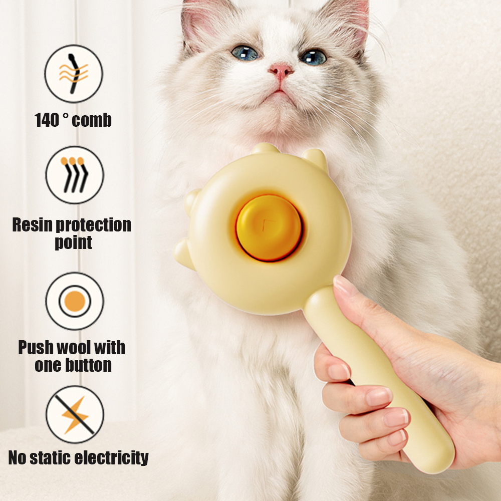 Cepillo de vapor para gatos, cepillo de aseo de vapor para gatos 3 en 1, cepillo  de limpieza para gatos, cepillo para gatos para eliminar enredos y pérdidas