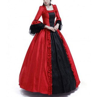  Sexy Langire para mujer, disfraz medieval retro de corte para  cosplay, vestido de reina y reina grande rojo, Rojo - : Ropa, Zapatos y  Joyería