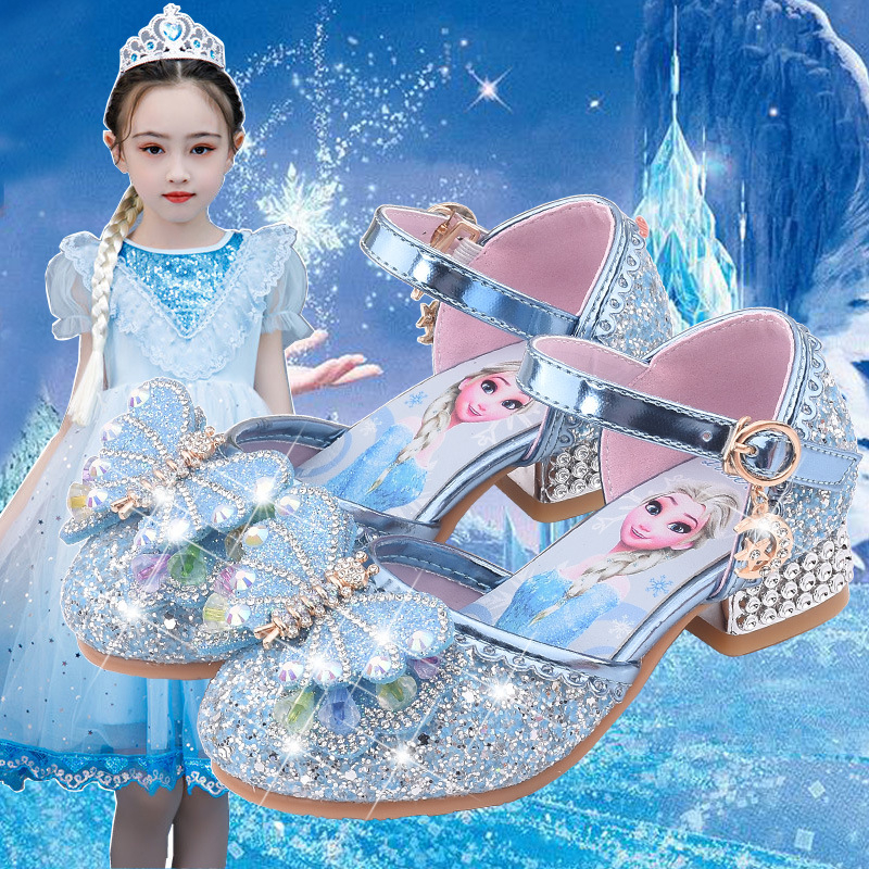 Zapatos De Los Niños De Frozen Elsa Princesa Niño Cristal Tacón