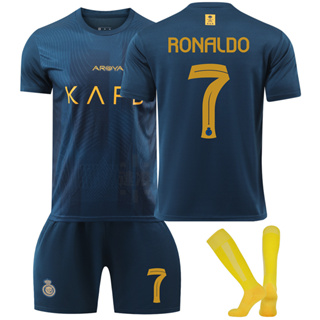 Camiseta Niño Al Nassr 2022/2023 Camiseta de Fútbol, Equipacion Niño 2023  del Alnaser Hombre, Camiseta, Pantalón Corto y Calcetín : : Moda