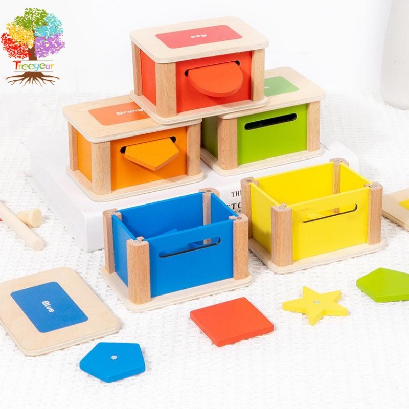 Coriver Juguete Montessori De Clasificación De Colores Y Formas – Set De Madera Con 8 Varillas Y 8 Monedas – Motricidad Fina Para Niños De 1 A 3 Años