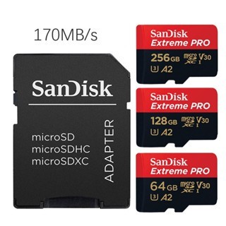 Sandisk-tarjeta de memoria Micro SD Extreme para Dron DJI, tarjeta Flash  A2, A1, V30, U3, 64GB, 32GB, TF, 128GB