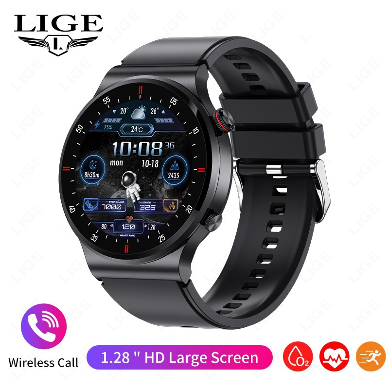 LIGE Original Smart watch Hombres Pantalla Tactil Completa Deportes fitness Reloj Bluetooth Es Adecuado Para Android ios Shopee Chile