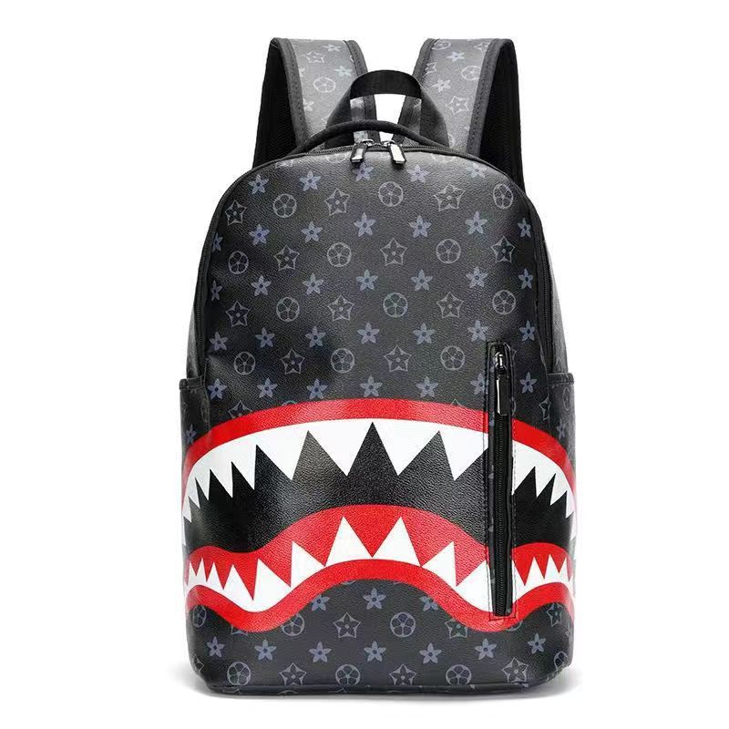 9ME4 Ninos Mochila Estudiante Ordenador Tiburon Moda De Gran Capacidad Hombres Bolsa De Viaje A Cuadros Hombre Grande Shopee Chile