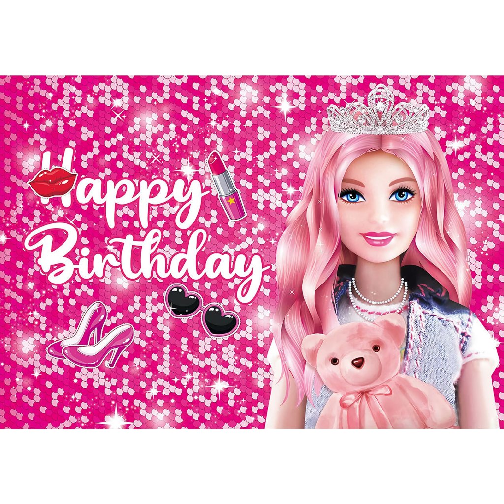Set Decorativo para Cumpleaños Barbie con Topper y Telón – Globo