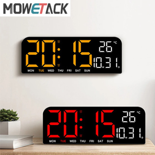 Reloj digital LED 3D, diseño moderno, relojes de pared multifuncionales con  control remoto, calendario de temperatura, temporizador de cuenta