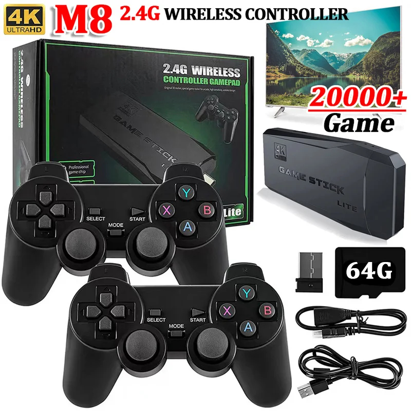 M8 TV Game Stick 4K HD Video Game Console - China Consola de juegos de TV y  consola de juegos M8 precio