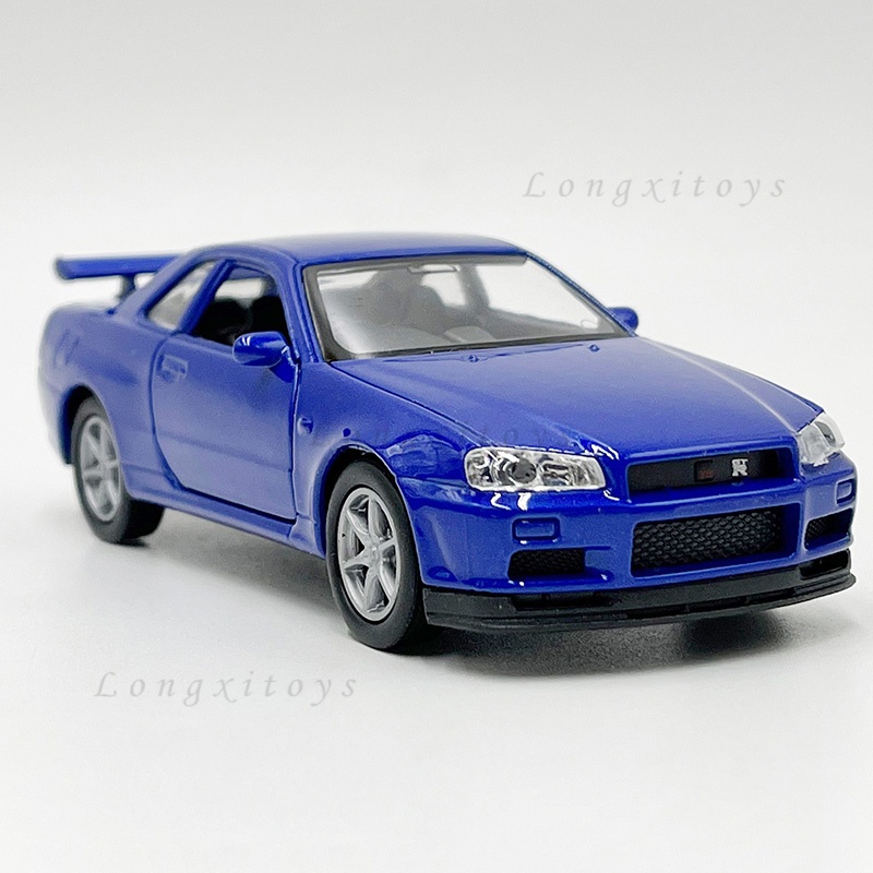 Welly 1 : 36 Diecast Metal Modelo Juguete Nissan Skyline GT-R (R34
