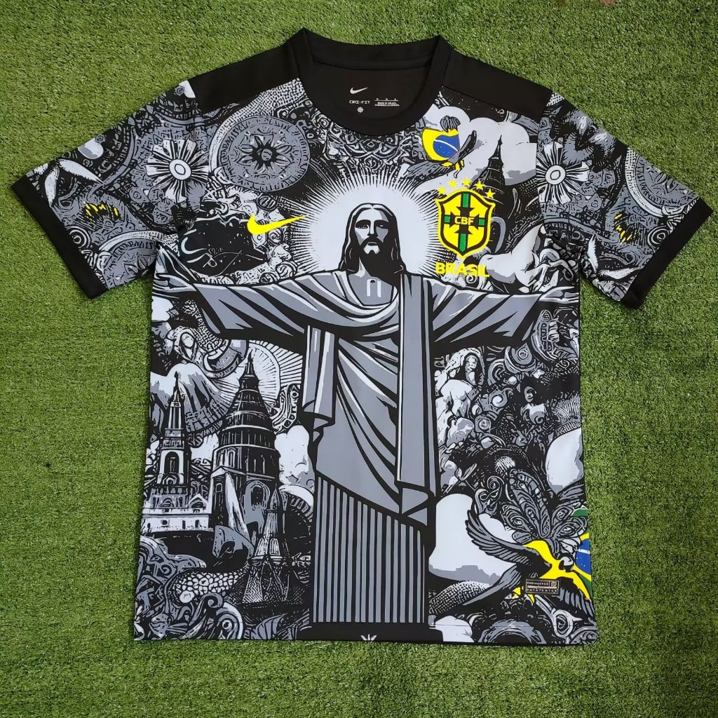 2024/2025 Brasil Jesús Diosa Cristo Redentor Edición Especial Polera De Fútbol Versión Tailandesa De Alta Calidad 1.1 Hombres Camisa De Manga Corta | Tienda Chile