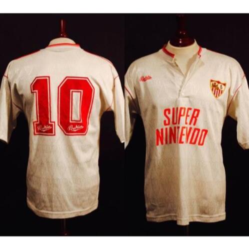 Super Nintendo Camiseta Retro Sevilla Fc 10 Maradona 1992