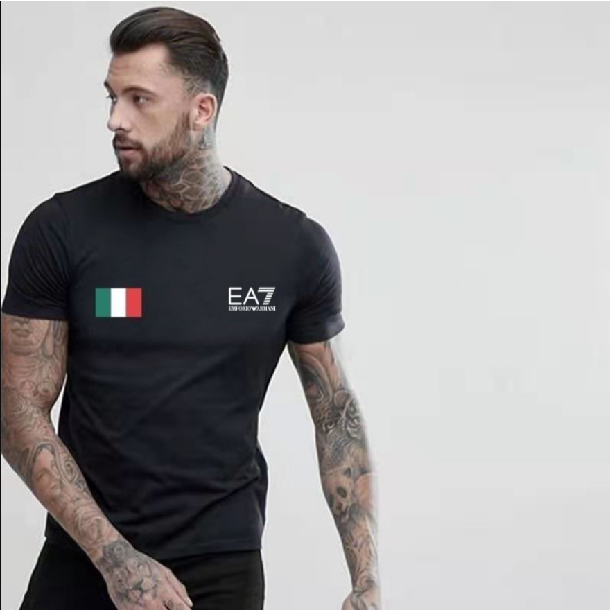 Armani Nueva ea7 Polera De Manga Corta De Los Hombres De La Moda