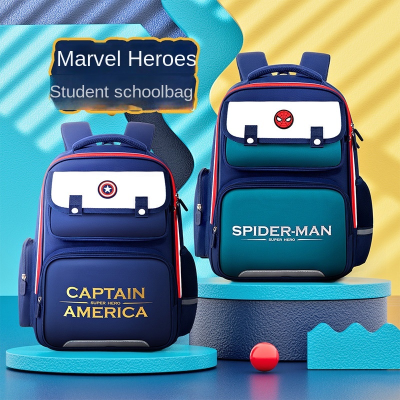 Marvel Nuevo Niño Bolsa Escolar Ortopédica Hombre Araña Capitán América ...