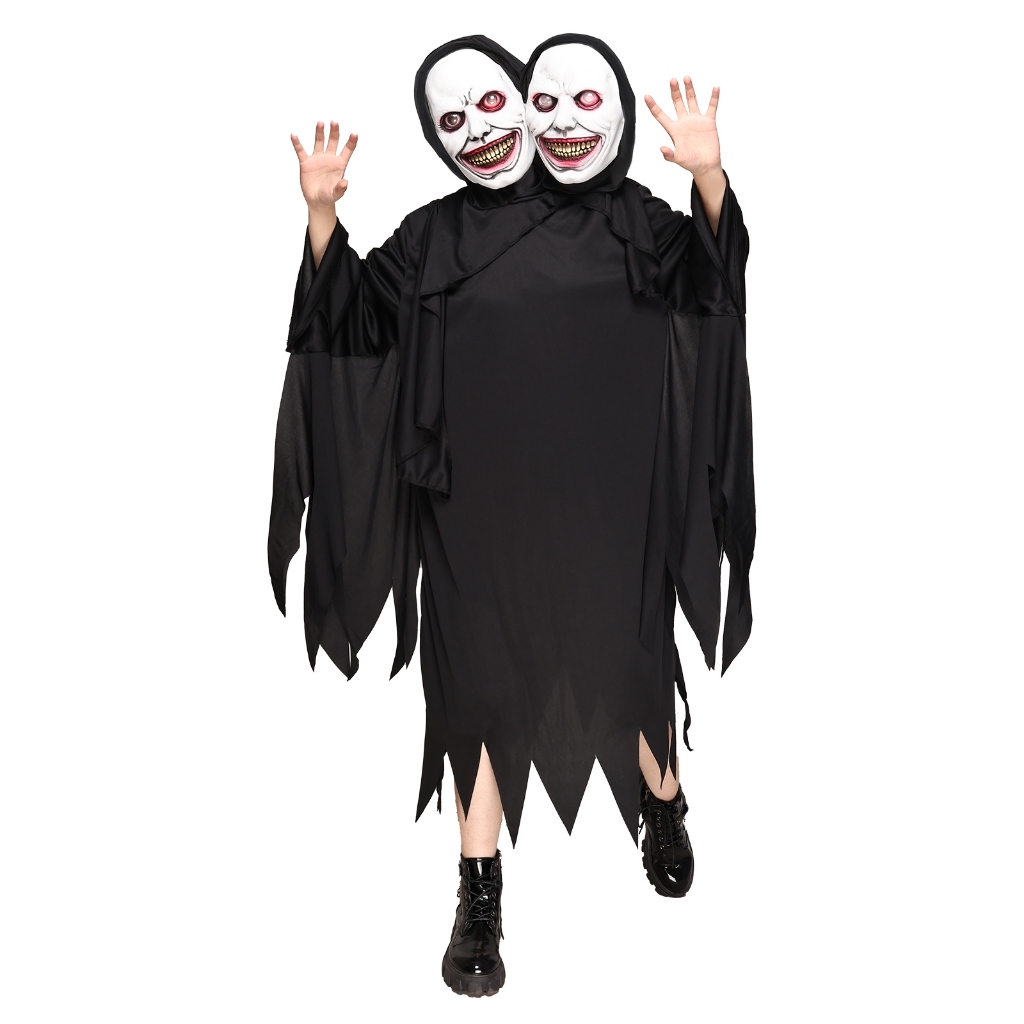 Costume Mietitore (Grim Reaper) Bambino Con Cappuccio - Nero - Vestito Halloween Rubies - Foto 3