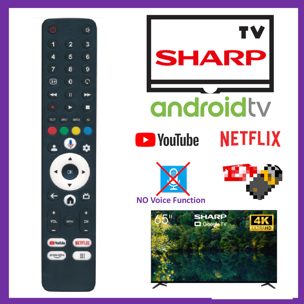 El Mando A Distancia Sharp Sin Voz Es Adecuado Para De TV UHD 4T ...