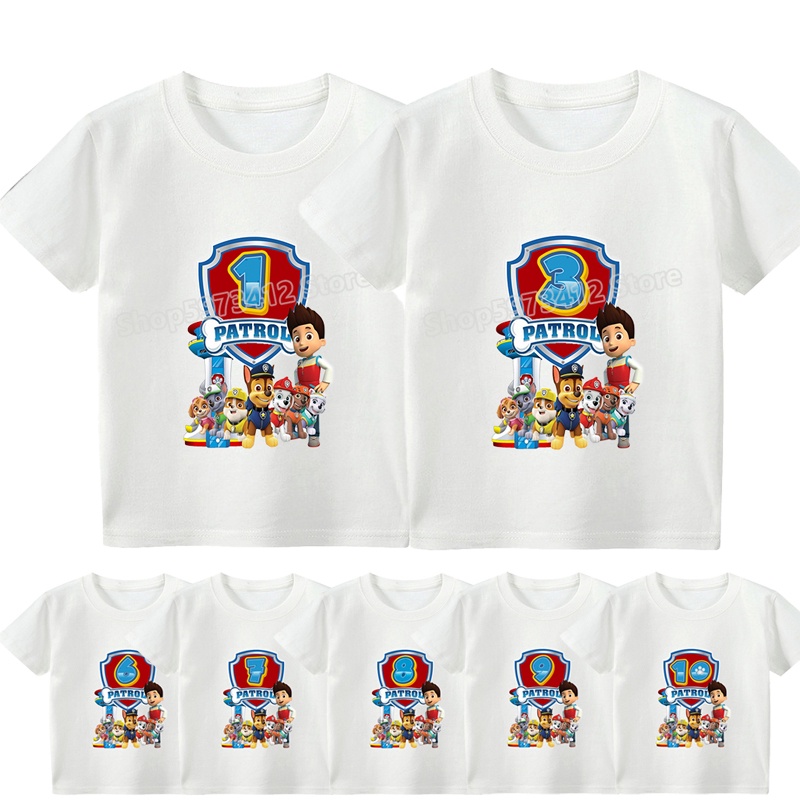 Camisetas de paw patrol para cumpleaños hot sale