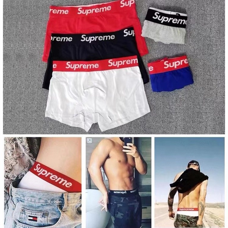 Hombres Bragas Ropa Interior Boxershorts Supreme Sup Moda Transpirable Algodon Mas El Tamano De La Marca De Shopee Chile