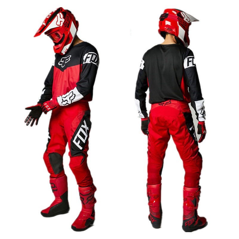 Traje moto rojo