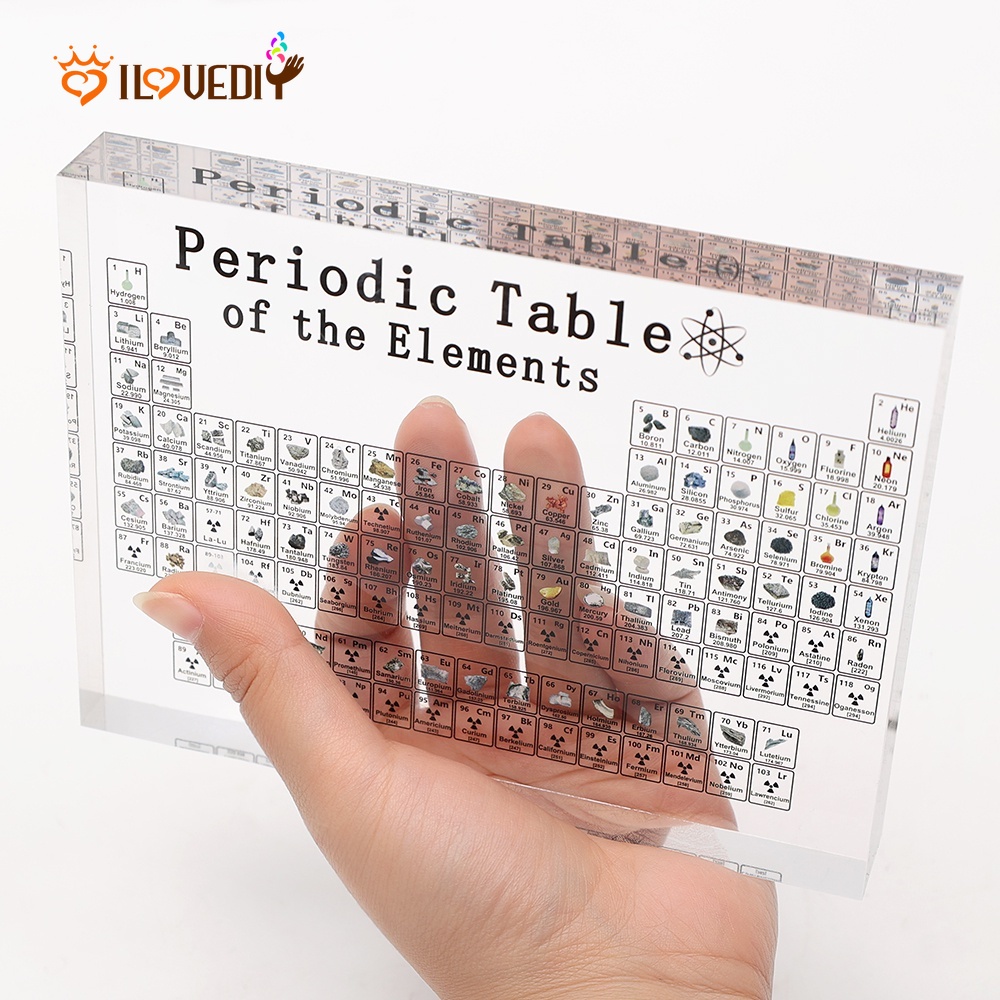 Tabla periódica de los elementos de bolsillo con elementos reales