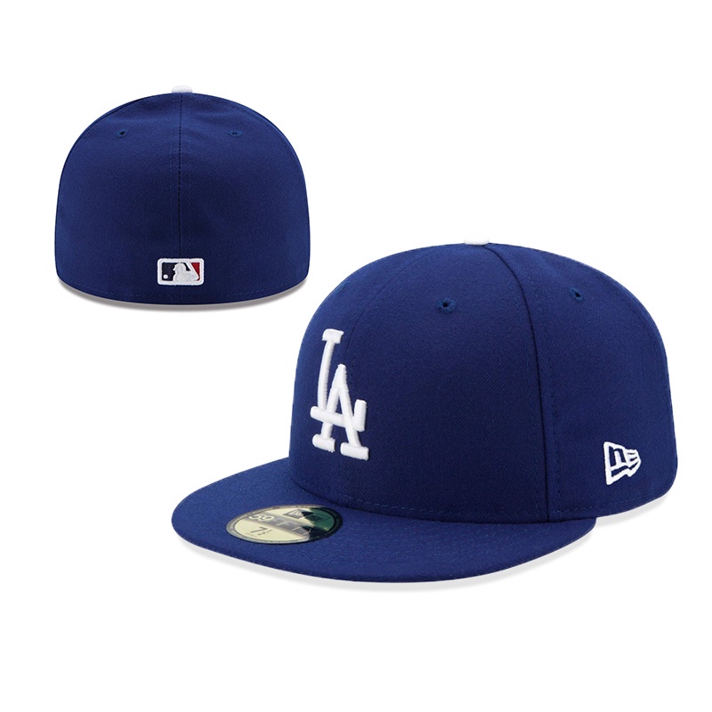 Alta Calidad New Era MLB Los Angeles Dodgers Fitted Sombrero Hombres Mujeres 59FIFTY Gorra Completa Cerrada Tapas Deportes Bordado Sombreros Topi